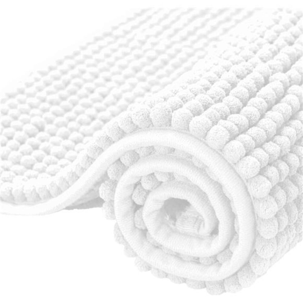 Chenille Bath Rug Soft Plush Absorbent Quick Dry Machine Washable Shower Mat